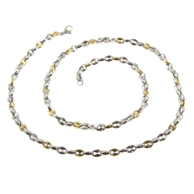 collana uomo maglia marinara in acciaio