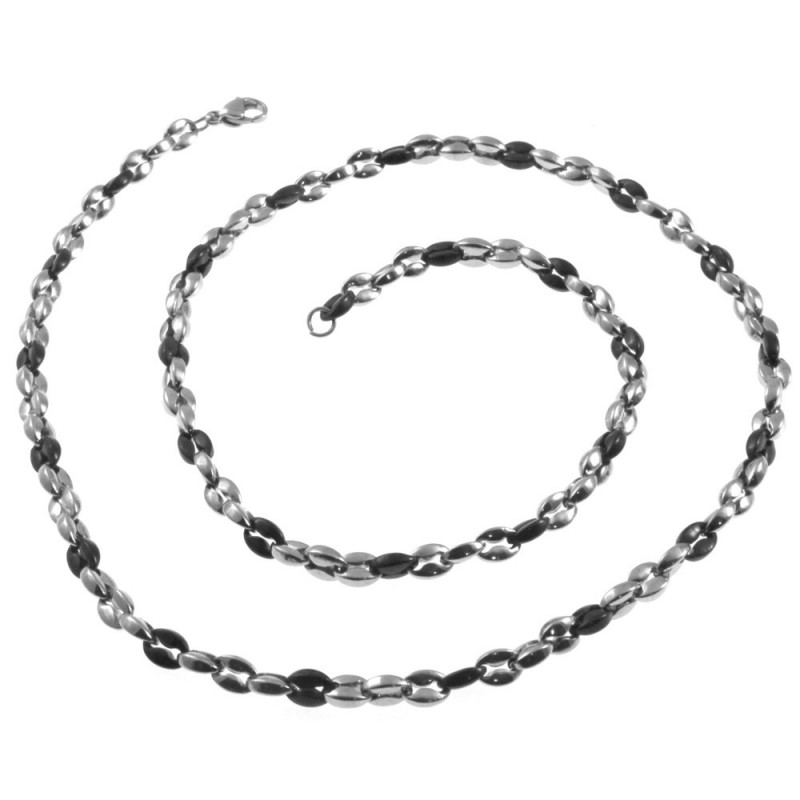 collana uomo maglia marinara in acciaio