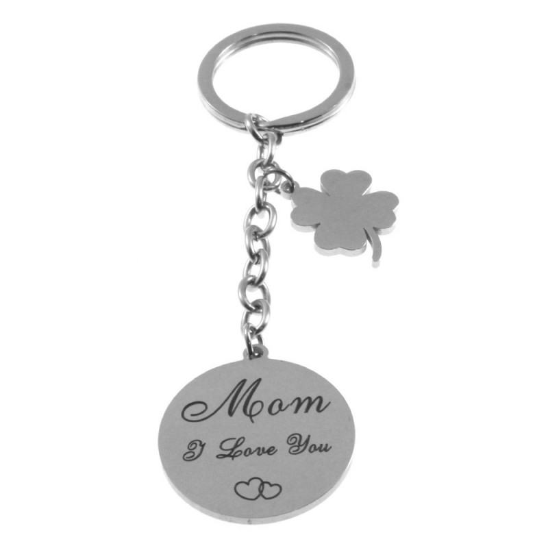portachiavi mamma con frasi in acciaio