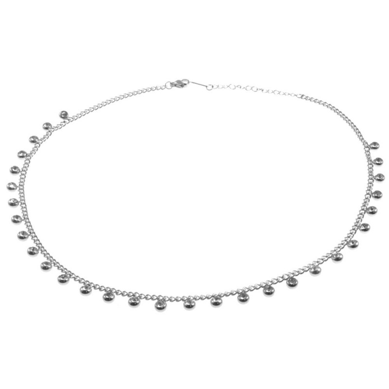 girocollo donna in acciaio con strass