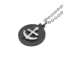 Ciondolo uomo ancora in acciaio