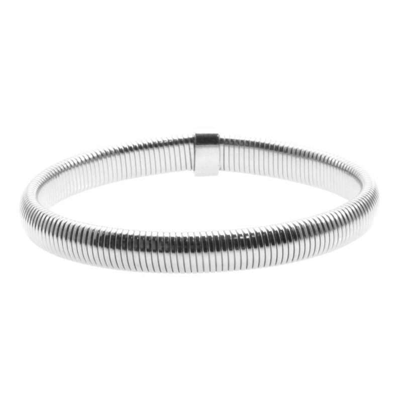 bracciale donna acciaio elastico a serpentina