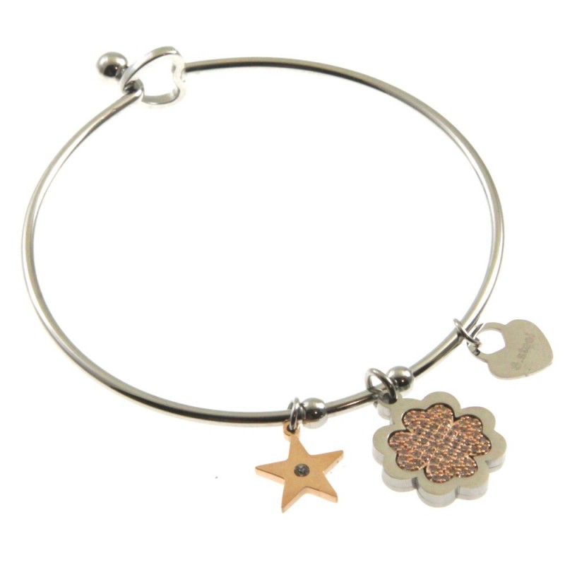 bracciale quadrifoglio donna rigido