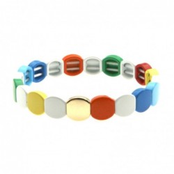 bracciale donna resina e acciaio colorato