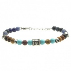 bracciale uomo pietre e rosa dei venti