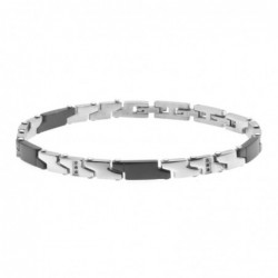 bracciale uomo acciaio e strass