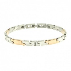 bracciale uomo acciaio e strass