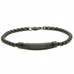 bracciale uomo acciaio piastra e carbonio