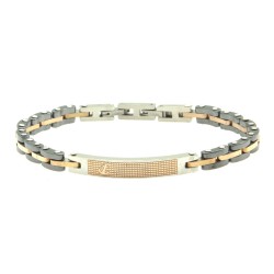 bracciale uomo acciaio ceramica e ancora