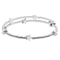 bracciale donna stelle e strass rigido