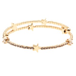 bracciale donna stelle e strass rigido