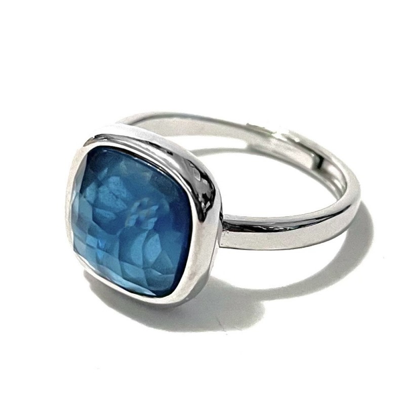 Anello donna con pietra in bronzo