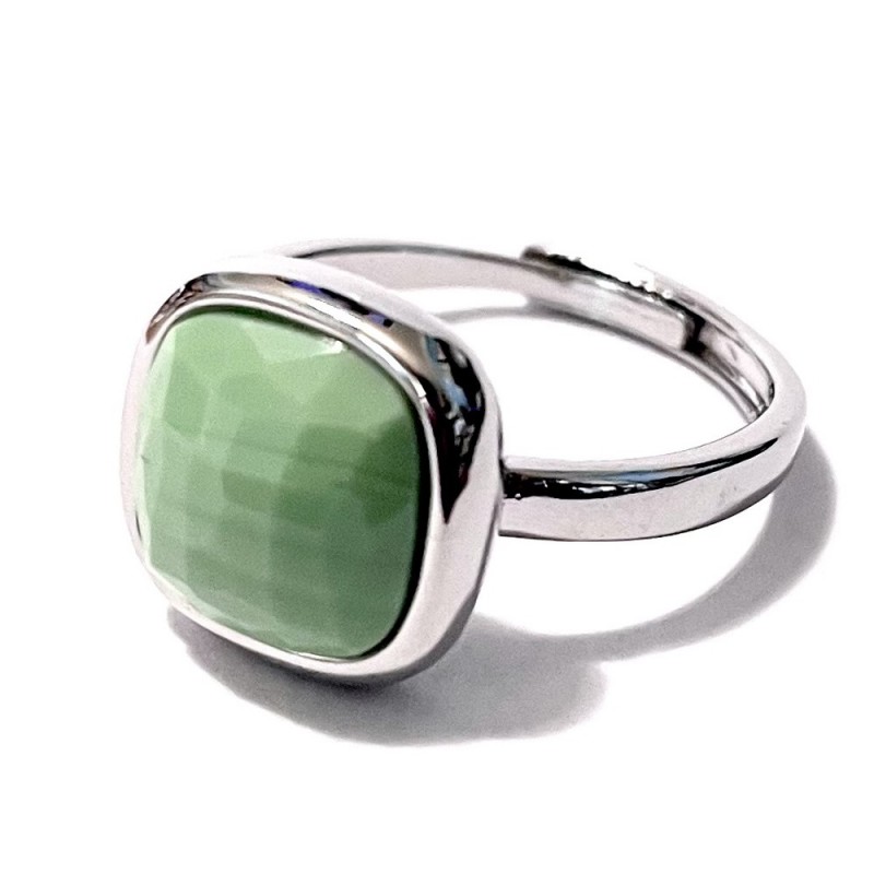Anello donna con pietra in bronzo