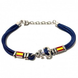 bracciale ancora uomo acciaio e cotone
