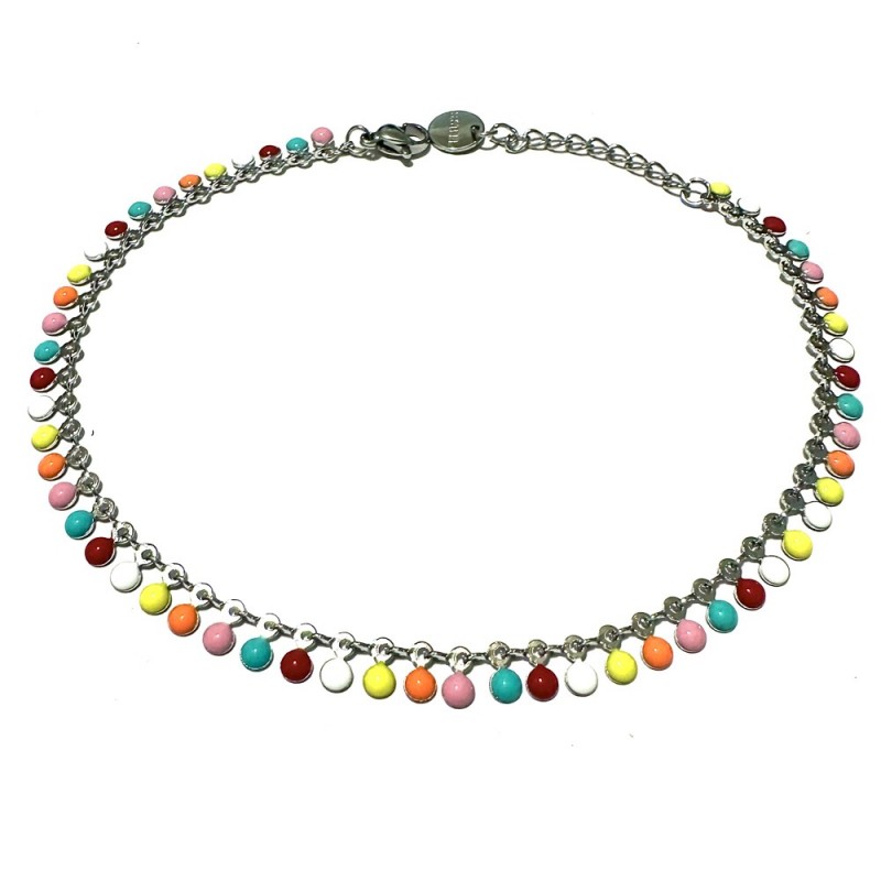bracciale donna acciaio e smalto