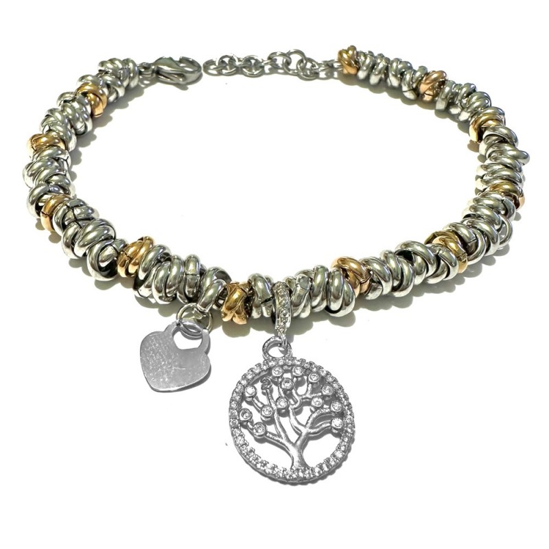 bracciale albero della vita donna acciaio
