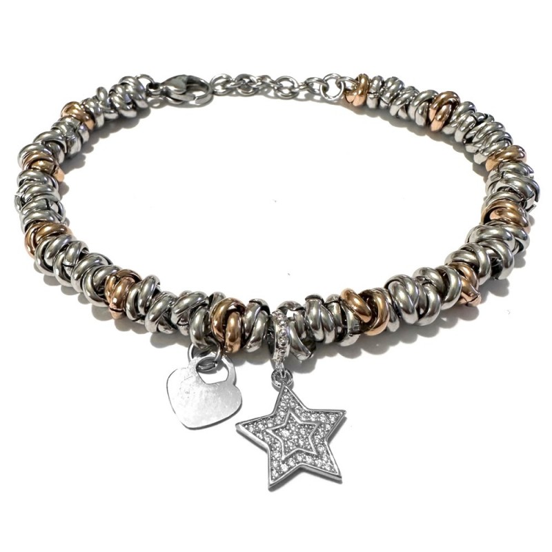 bracciale stellina donna acciaio