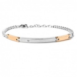 bracciale uomo acciaio classico e ramato