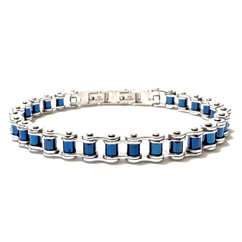 bracciale catena moto uomo acciaio