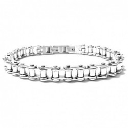 bracciale catena moto uomo acciaio