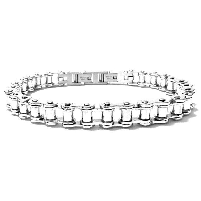 bracciale catena moto uomo acciaio