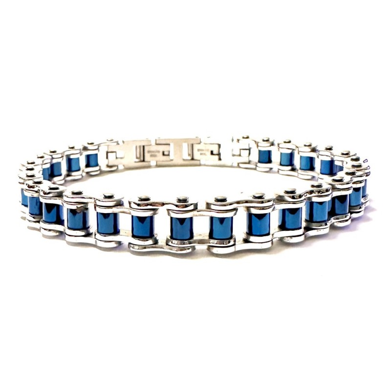 bracciale catena moto uomo acciaio