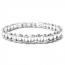 bracciale catena moto uomo acciaio