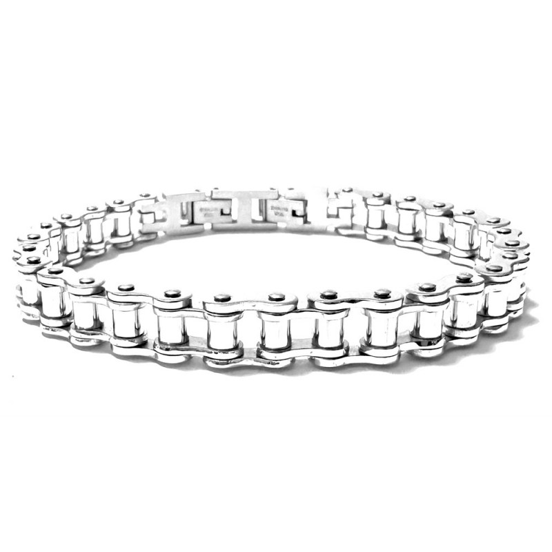 bracciale catena moto uomo acciaio