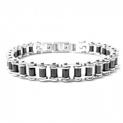 bracciale catena moto uomo acciaio