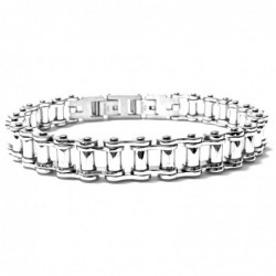 bracciale catena moto uomo acciaio