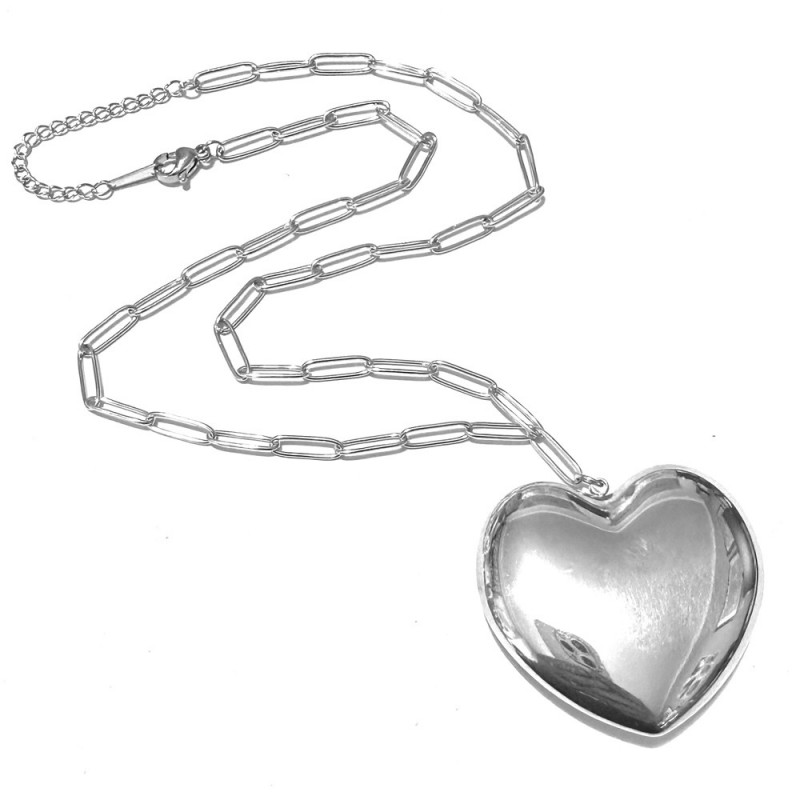collana donna cuore in acciaio