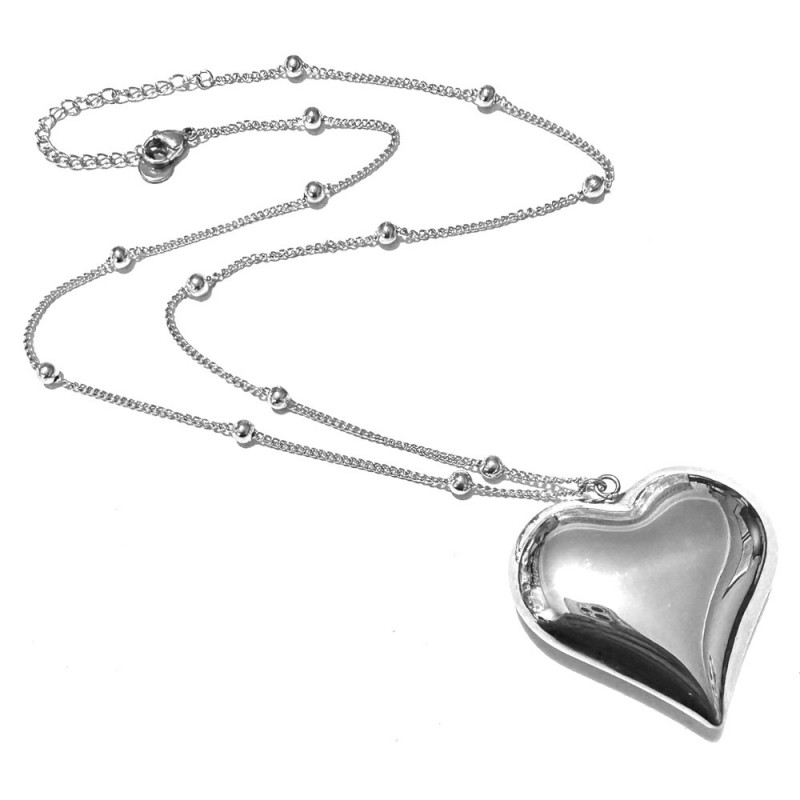 collana donna cuore in acciaio