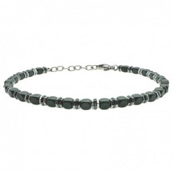 bracciale uomo grafite e acciaio