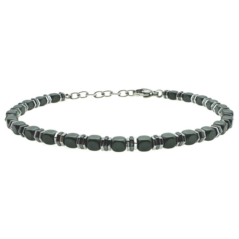bracciale uomo grafite e acciaio