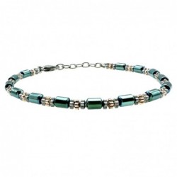 bracciale uomo acciaio con cilindri colorati