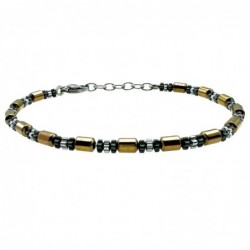 bracciale uomo acciaio con cilindri colorati