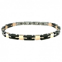 bracciale acciaio uomo e strass