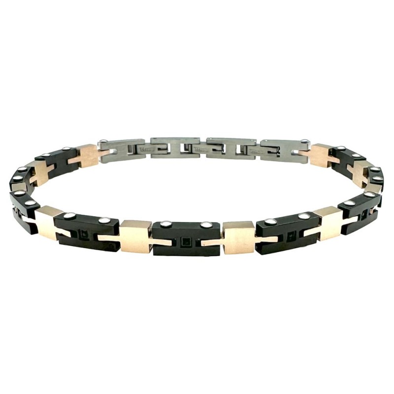 bracciale acciaio uomo e strass
