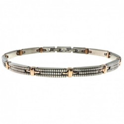 bracciale uomo acciaio elemnti a quadratini