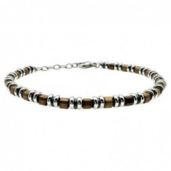 bracciale uomo acciaio con cilindri colorati