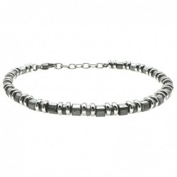 bracciale uomo acciaio con cilindri colorati