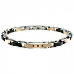 bracciale acciaio uomo con strass
