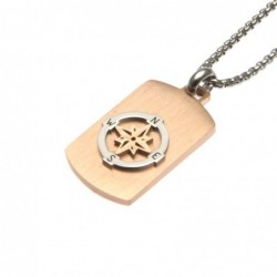 Ciondolo uomo rosa dei venti in acciaio