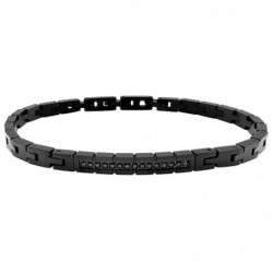 bracciale acciaio uomo piastra con strass