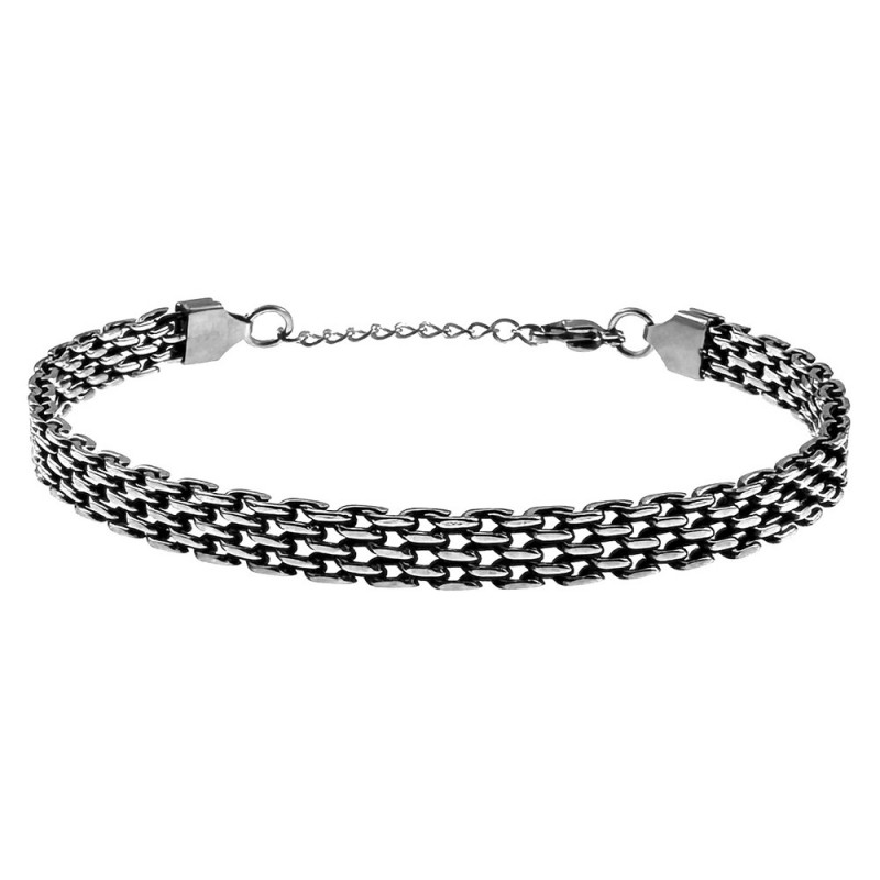 bracciale uomo acciaio a fascia