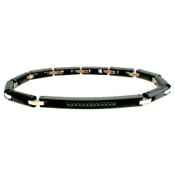 bracciale acciaio uomo piastra con strass
