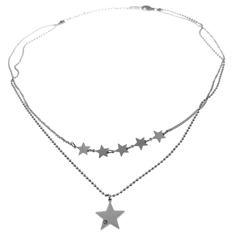 collana stelline donna acciaio