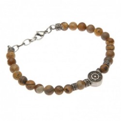 bracciale timone uomo acciaio e pietre dure