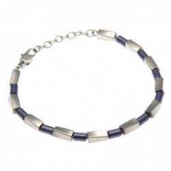 bracciale uomo acciaio e ceramica