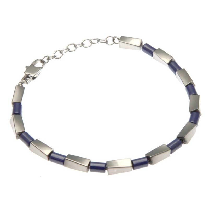 bracciale uomo acciaio e ceramica